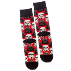 Hallmark Star Wars™ Darth Vader™ And Stormtrooper™ Helmet Novelty Crew Socks -Hallmark Shop Star Wars Darth VaderStormtrooper Crew Socks 1SHP2162 03