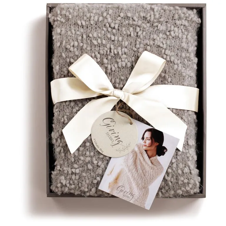 Taupe Giving Shawl 3 Taupe Giving Shawl