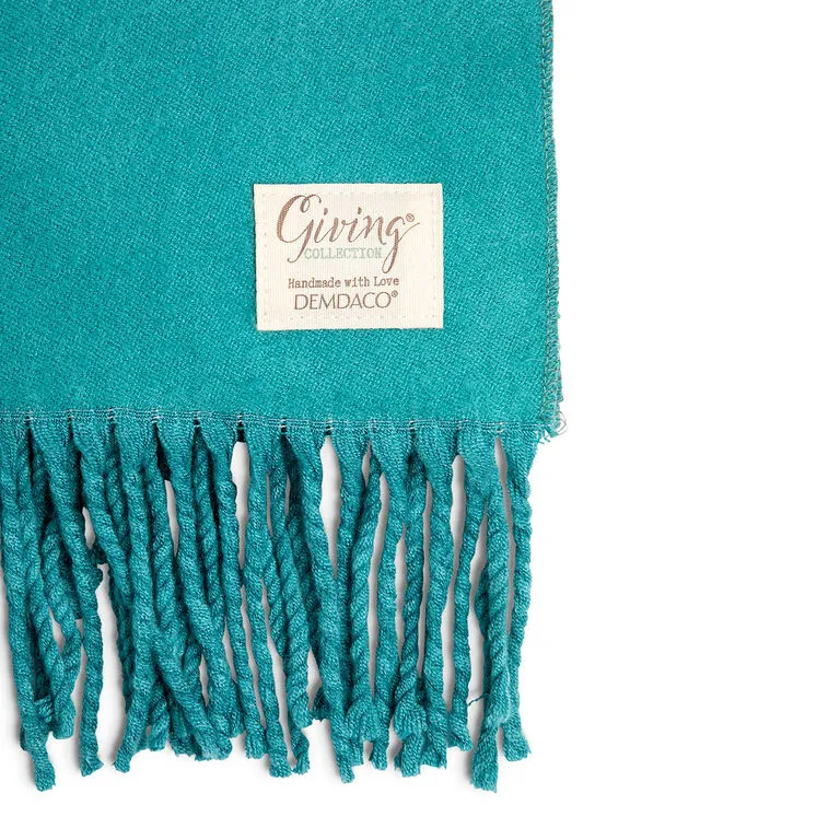 Demdaco Teal Giving Scarf 4 Demdaco Teal Giving Scarf - Image 2