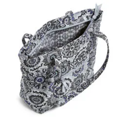 Vera Bradley Small Vera Tote In Tranquil Medallion -Hallmark Shop Vera Bradley Black and Gray Medallion Pattern Tote Bag 2841616609 02