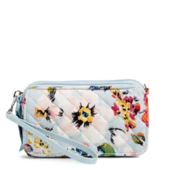 Vera Bradley RFID All-in-One Crossbody In Sea Air Floral 6 Vera Bradley RFID All-in-One Crossbody In Sea Air Floral -Hallmark Shop Vera Bradley Blue Painted Floral Pattern Crossbody Purse 2845516705 02