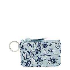 Vera Bradley Zip ID Case In Perennials Gray