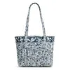 Vera Bradley Small Vera Tote Bag In Perennials Gray 1 Vera Bradley Small Vera Tote Bag In Perennials Gray -Hallmark Shop Vera Bradley GrayNavy Floral Print Tote Bag 3746515290 01