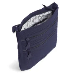 Vera Bradley Triple Zip Hipster In Classic Navy Microfiber -Hallmark Shop Vera Bradley Navy Blue Purse 27424219 03
