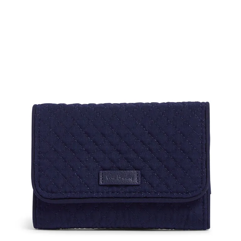 Vera Bradley RFID Riley Compact Wallet In Classic Navy 3 Vera Bradley RFID Riley Compact Wallet In Classic Navy