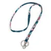 Vera Bradley Lanyard In Rose Toile