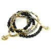 Soul Stacks Warrior Beaded Wrap Jewelry -Hallmark Shop Warrior BlackGoldSilver Beaded BraceletNecklace STXWWAR 01